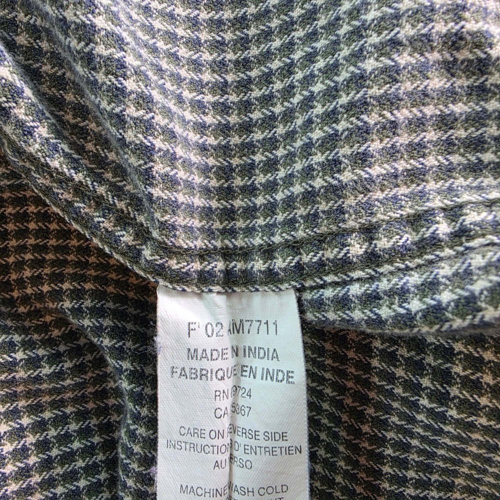 Columbia Sportswear Mens XL Green Micro Check Shirt Outdoorsy Gorpcore - Picture 8 of 8